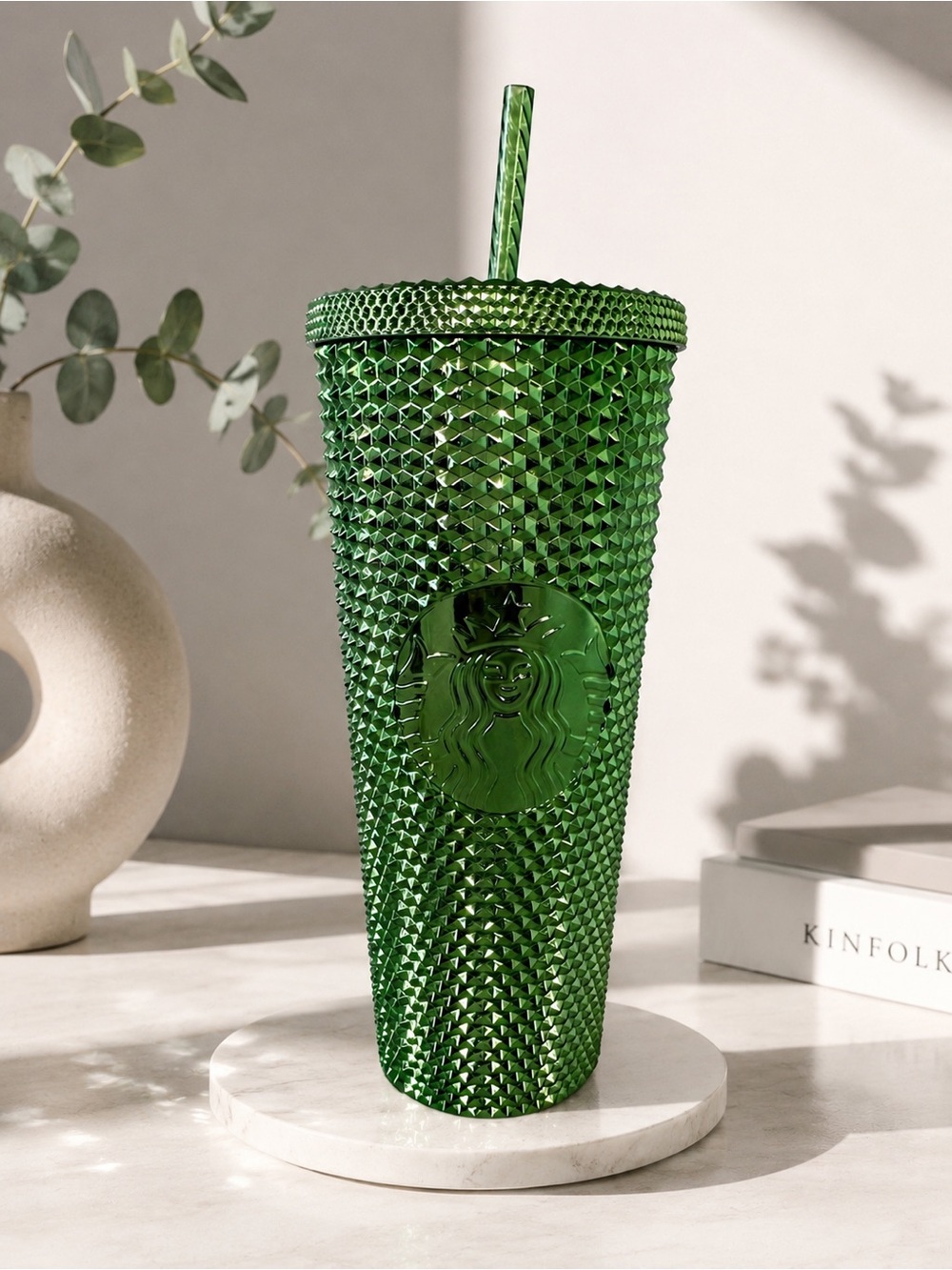 Starbucks Studded Green Tumbler with Straw Limited edition ✨ 24 oz